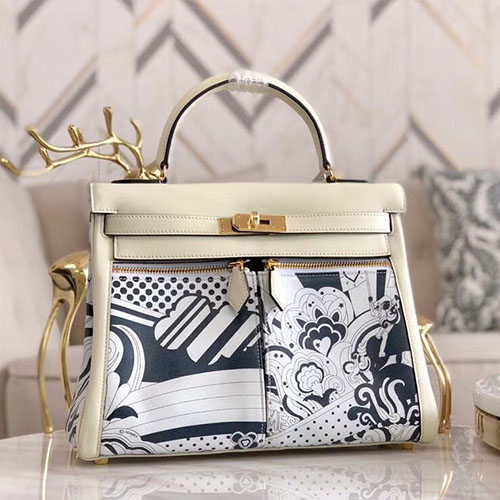 HERMES [프리미엄] 에르메스 켈리 라키스백 32cm-2 스위프트