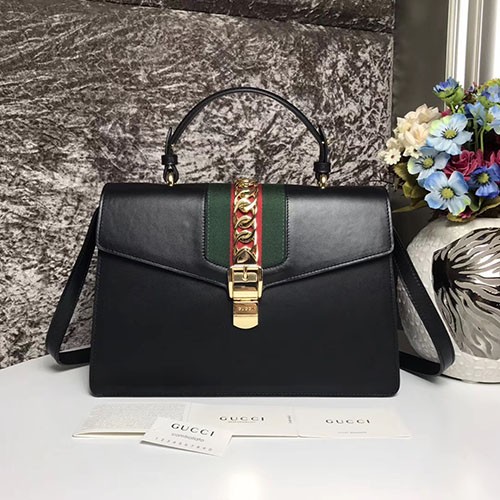GUCCI 구찌 실비 미디움 검정 신상 431665