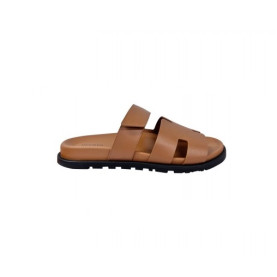 HERMES 에르메스 시프레 H로고 레더 벨크로 슬리퍼 H51010