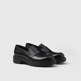PRADA 프라다 남성 블랙 로퍼