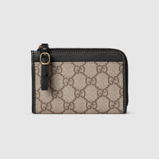 GUCCI 구찌 GG 엠블럼 지퍼 카드 케이스 821804 2COLOR