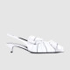 BALENCIAGA 발렌시아가 여성용 샌들 네이비 스트라이프 레더 슬링백 펌프스 786223