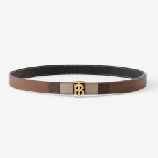BURBERRY 버버리 체크 레더 리버시블 TB 벨트 80623451 (20mm) 2COLOR