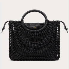 VALENTINO 발렌티노 올노트 우븐 가죽 쇼퍼백 2COLOR