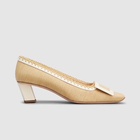 ROGER VIVIER 로저비비에 여성용 구두 (굽높이4.5cm) 벨 비비에 캔버스 힐 0064