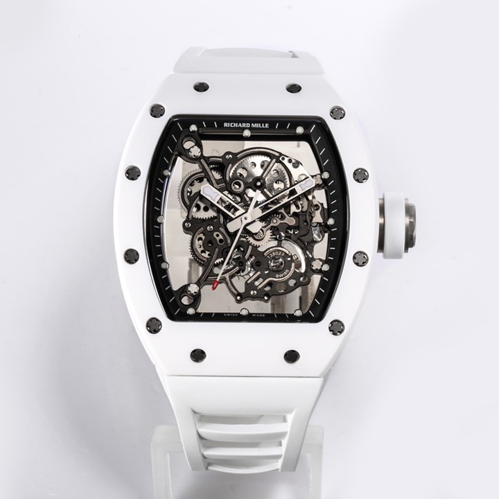 RICHARD MILLE 리차드밀 부바왓슨 화이트 세라믹 화이트 러버밴드 RM-055