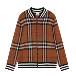 BURBERRY 버버리 체크 니트 집업 자켓