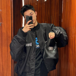 BALENCIAGA 발렌시아가 복싱 셔링 봄버 자켓