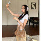 PRADA 프라다 문 리나일론 가죽 숄더백 1BA381