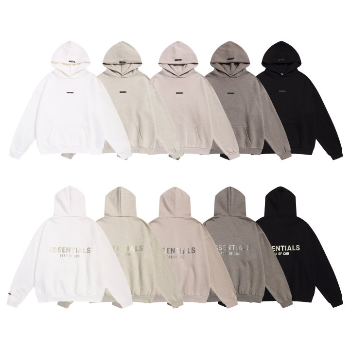 FEAR OF GOD 피어오브갓 에센셜 893 패치 로고 플리스 후드