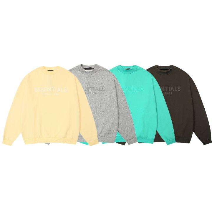 FEAR OF GOD 피어오브갓 에센셜 1828 톤온톤 로고 플리스 스웨트 셔츠