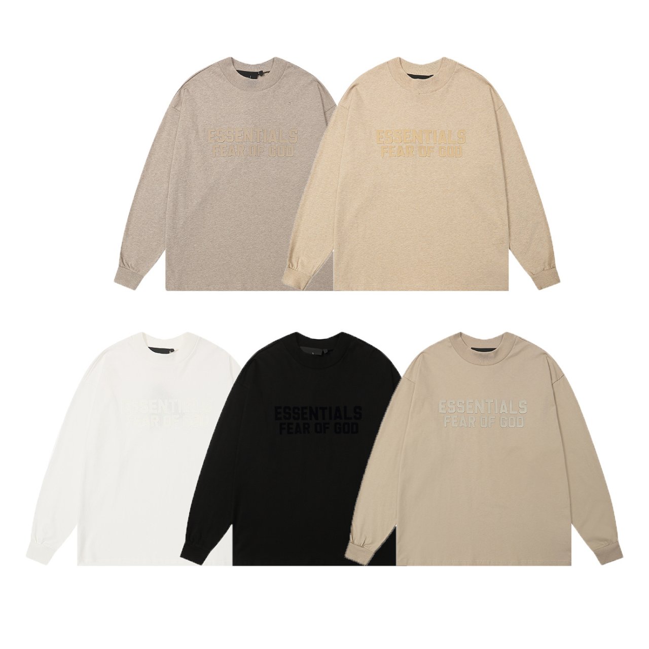 FEAR OF GOD 피어오브갓 에센셜 1922 톤온톤 로고 저지 롱 슬리브