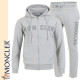 MONCLER 몽클레어 가죽 레터링 로고 후드집업 셋업 2COLOR
