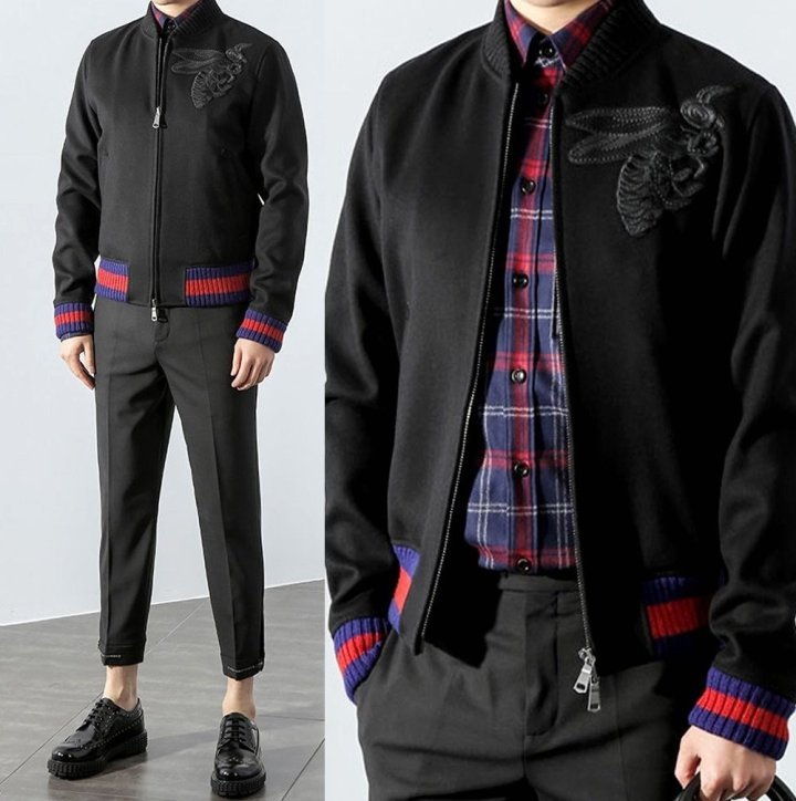 GUCCI 구찌 울 모직 최고급 블루종 2COLOR