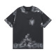 BALENCIAGA 발렌시아가 3223 핸드페인팅 로고 구제 워싱 반팔