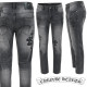 CHROME HEARTS 크롬하츠 멀티 레더 패치 흑청 슬림 일자진
