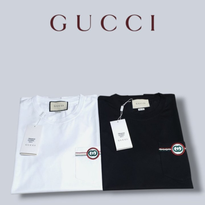 GUCCI 구찌 포켓 자수 반팔티