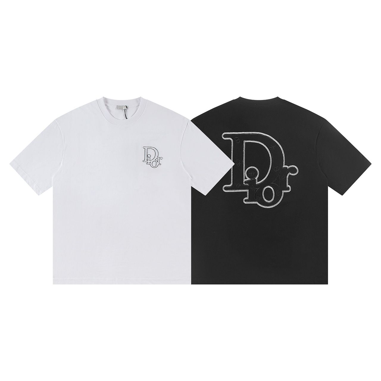 DIOR 디올 6553 엠브로이더드 로고 반팔