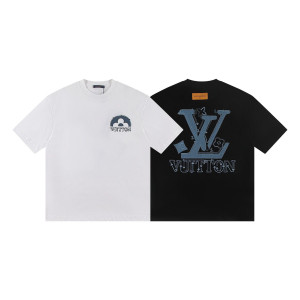 LOUIS VUITTON 루이비통 6532 엠브로이더드 시그니처 로고 반팔