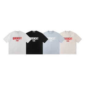 GIVENCHY 지방시 6377 디스트로이드 로고 프린트 반팔
