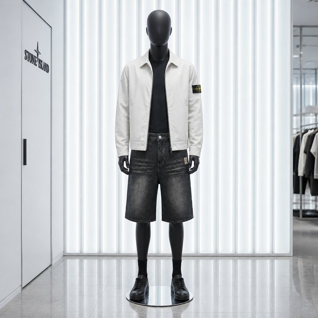 STONE ISLAND 스톤아일랜드 더티 워싱 버뮤다 데님 팬츠 2COLOR