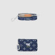 LOUIS VUITTON 루이비통 모노그램 플라워 데님 클레 지퍼 키링 카드지갑 M27561