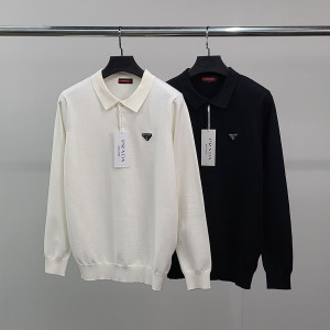 PRADA 프라다 프리미엄 와펜 카라 니트