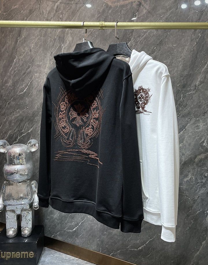 CHROME HEARTS 크롬하츠 7033 스크래치 자수 홀스슈 후드 집업