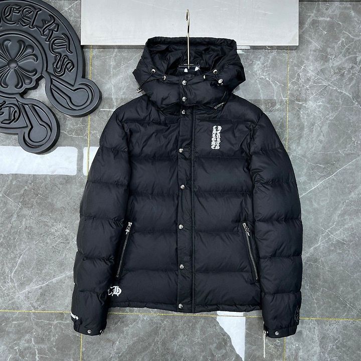 CHROME HEARTS 크롬하츠 7037 LA 스크롤 후드 다운 패딩