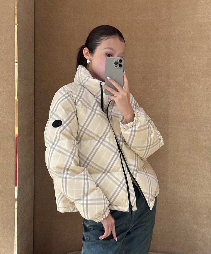 BURBERRY 버버리 체크 구스패딩